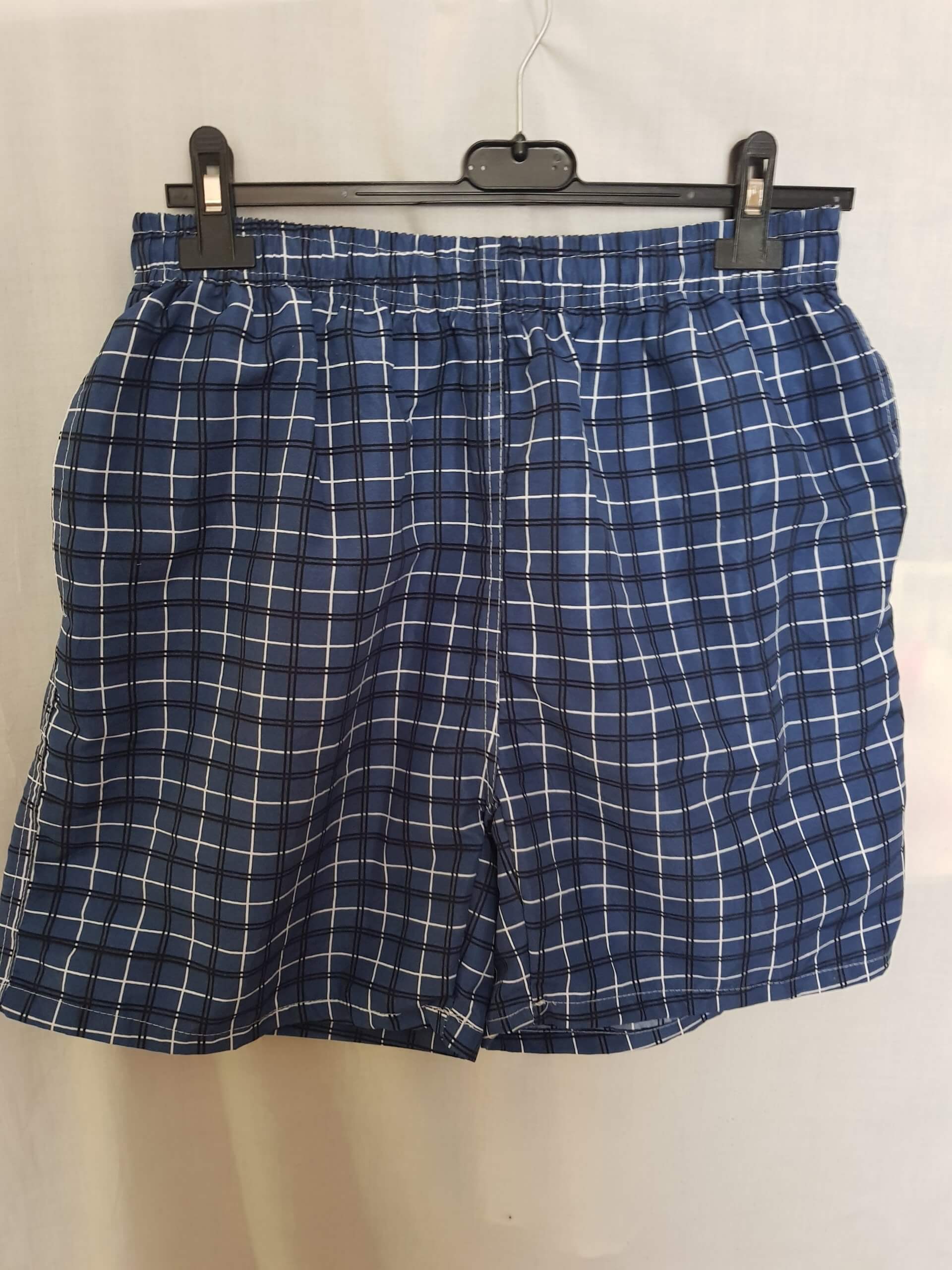 Férfi short, rövidnadrág - XL, szürke, kockás