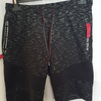 Férfi bermuda rövidnadrág XXL fekete fehér melír