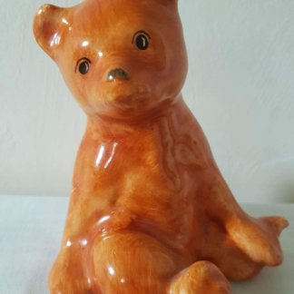Retro kerámia maci figura – barna mázas Zsanna Boltjában