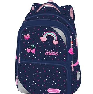 Iskolatáska, cipzáras, BELMIL "Maxi Packspecial T-Simple Heart", pöttyös-szívecskés Zsanna Boltjában